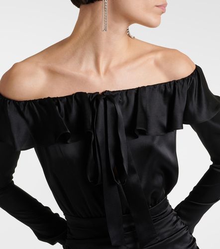 Abito midi in seta off-shoulder - Alessandra Rich - Modalova