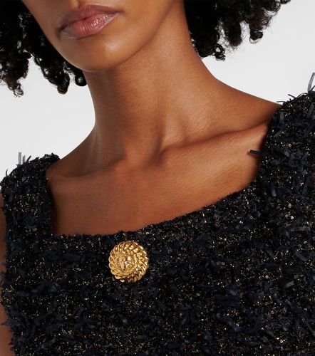 Balmain Crop top de tweed lamé - Balmain - Modalova