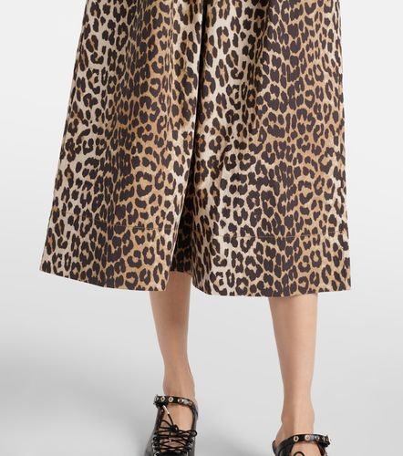 Vestido midi de algodón estampado - Ganni - Modalova