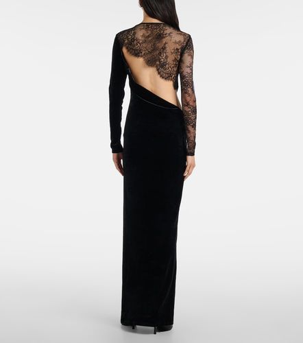 Maxikleid aus Samt mit Spitze - Self-Portrait - Modalova