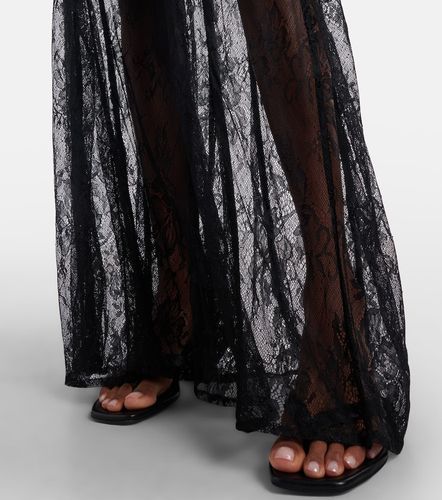 Sheer open-back lace maxi dress - Adriana Degreas - Modalova