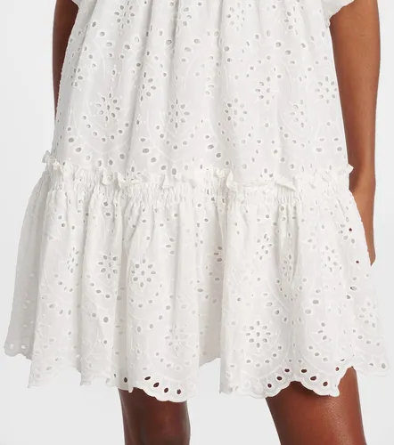 Vestido corto Cruz de algodón con bordado inglés - Poupette St Barth - Modalova