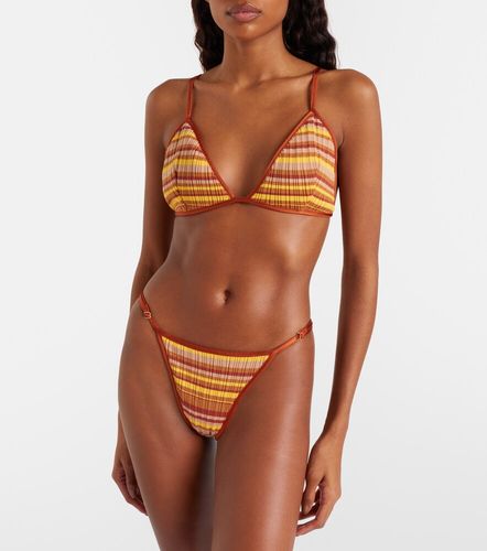 Ann ribbed-knit striped bikini bottoms - Bananhot - Modalova