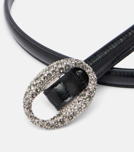 Crystal-embellished leather belt - Saint Laurent - Modalova
