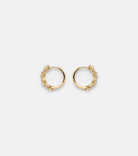 Pendientes de oro de 14 ct con diamantes y perlas - Mateo - Modalova