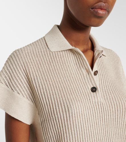 Polo in misto cotone lamé - Brunello Cucinelli - Modalova
