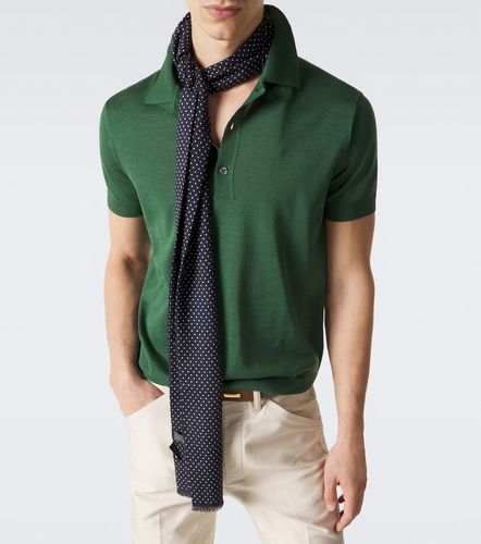 Tom Ford Polo in seta e lino - Tom Ford - Modalova