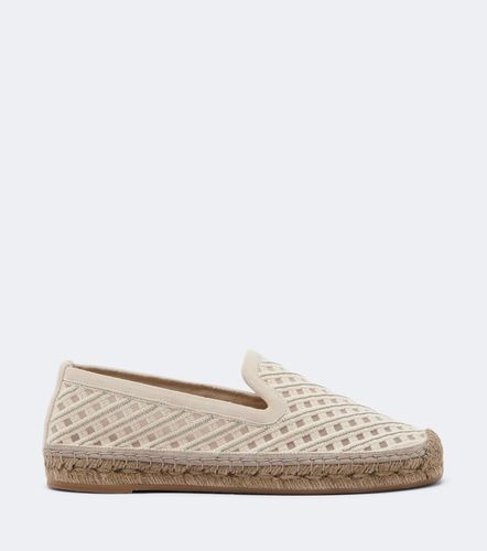 Monili suede-trimmed canvas espadrilles - Brunello Cucinelli - Modalova