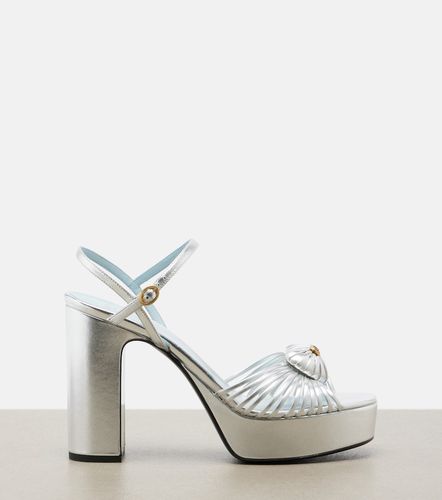 Cour Royal metallic leather platform sandals - Valentino Garavani - Modalova