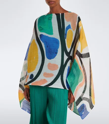 Roll Madame-T pleated printed poncho - Pleats Please Issey Miyake - Modalova