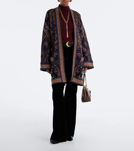 Jacquard wool-blend wrap cardigan - Etro - Modalova