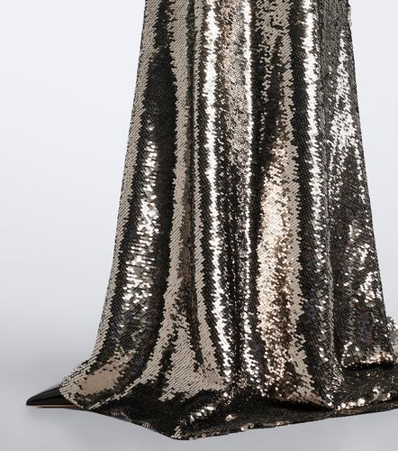 Off-Shoulder-Robe aus Samt mit Pailletten - Monique Lhuillier - Modalova