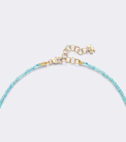 Infinite 18kt gold beaded necklace with apatites and diamonds - Suzanne Kalan - Modalova