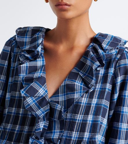 Hardy plaid ruffled cotton blouse - Doen - Modalova