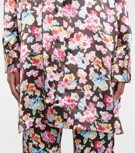 Ganni Camisa de satén floral - Ganni - Modalova