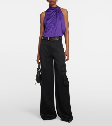 Pantalones cargo de satén anchos - Versace - Modalova