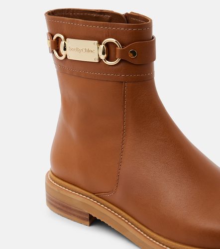 Signature leather ankle boots - See By Chloe - Modalova