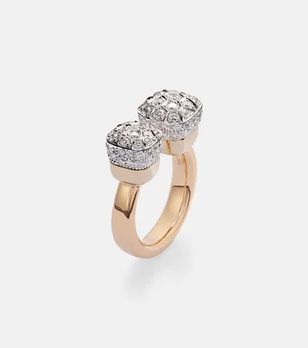 Nudo 18kt rose and white ring with diamonds - Pomellato - Modalova