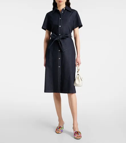 Vestido camisero de denim con cinturón - Dolce&Gabbana - Modalova