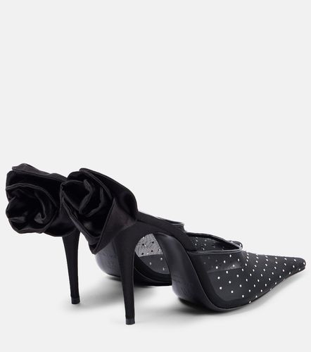 Crystal-embellished mesh pumps - Magda Butrym - Modalova