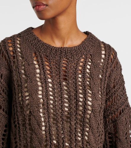 Pullover in misto cotone e iuta - Brunello Cucinelli - Modalova