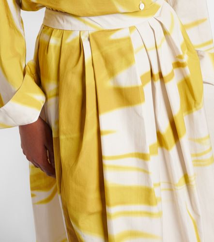 Falda midi de algodón estampada - Dries Van Noten - Modalova