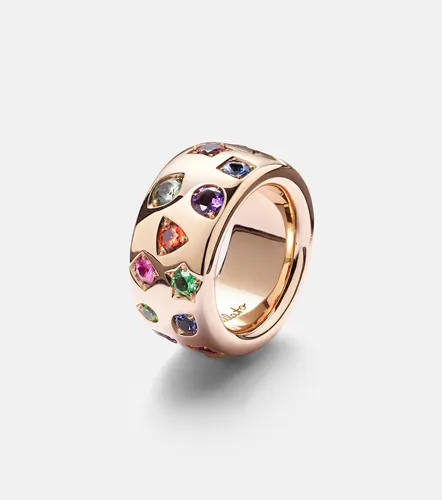 Iconica Large 18kt rose gold ring with gemstones - Pomellato - Modalova