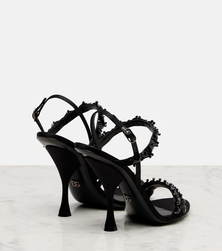 Sandali 105 in raso con cristalli - Dolce&Gabbana - Modalova
