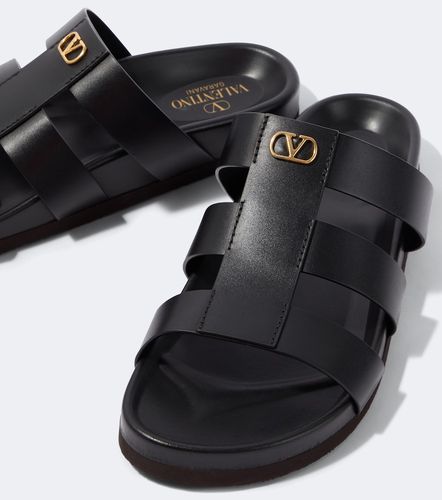 Sandalias Studshield de piel VLogo - Valentino Garavani - Modalova