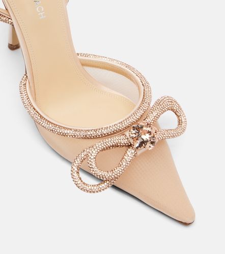 Double Bow 110 mesh slingback pumps - Mach & Mach - Modalova