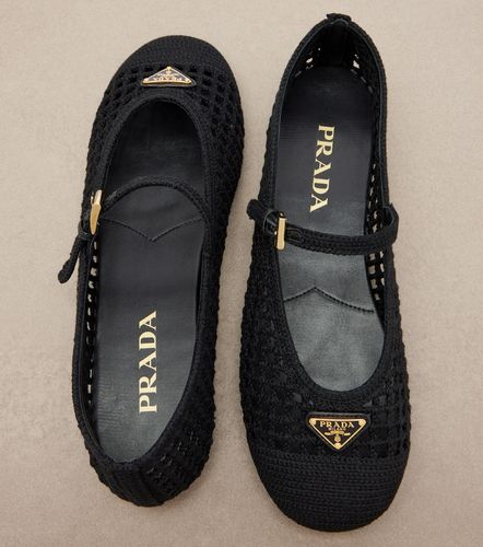 Bailarinas Mary Jane de croché - Prada - Modalova