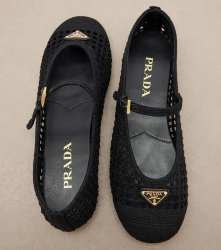 Ballerine Mary Jane in crochet - Prada - Modalova