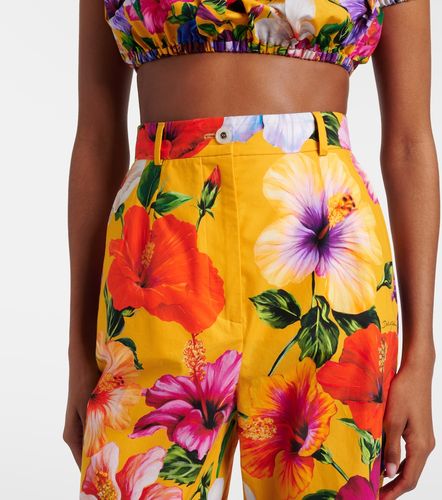 Pantalones anchos de algodón florales - Dolce&Gabbana - Modalova