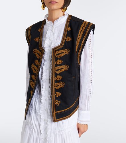 Chaleco Edmee de denim bordado - Marant Etoile - Modalova