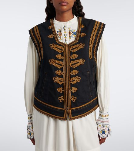 Edmee embroidered denim vest - Marant Etoile - Modalova