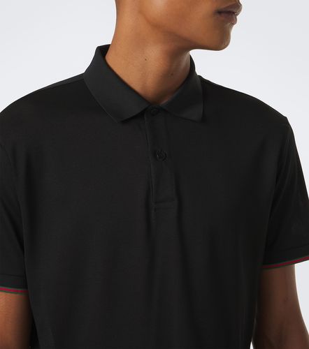 Polo Web Stripe in jersey di seta - Gucci - Modalova