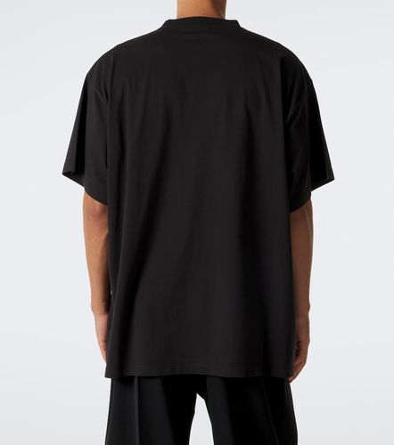Camiseta de jersey de algodón con logo - Balenciaga - Modalova