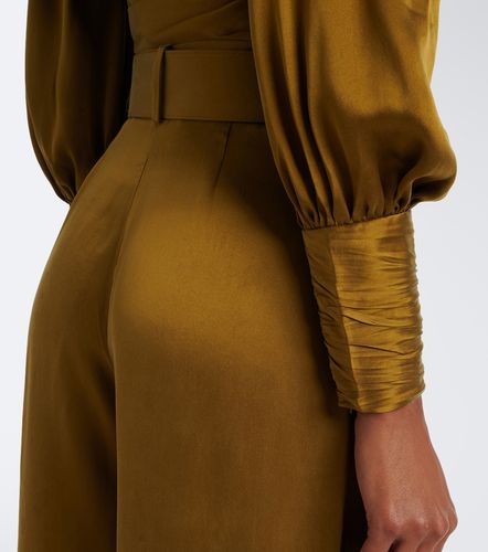 Belted pleated silk wide-leg pants - Zimmermann - Modalova