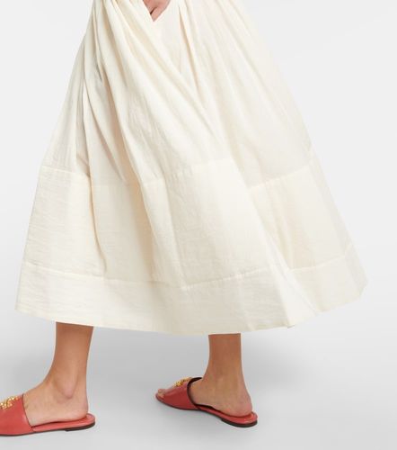 Falda midi de algodón y lino - Tory Burch - Modalova
