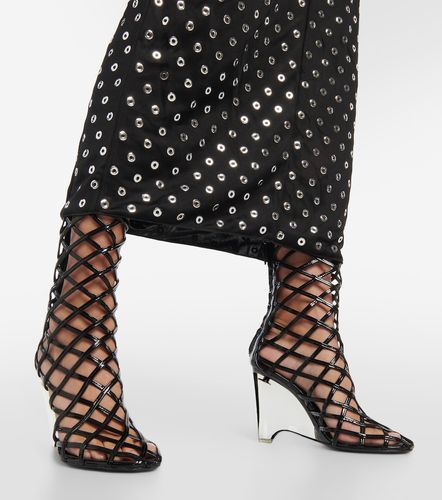 Alaïa Abito midi con scollo all'americana e borchie - Alaia - Modalova