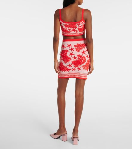 Cotton-blend jacquard crop top - Versace - Modalova
