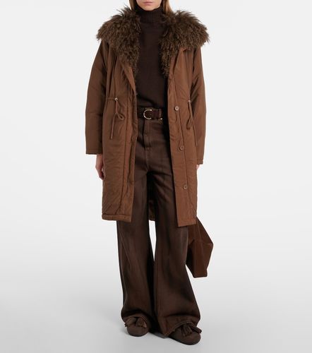 Doudoune shearling-trimmed down coat - Yves Salomon - Modalova