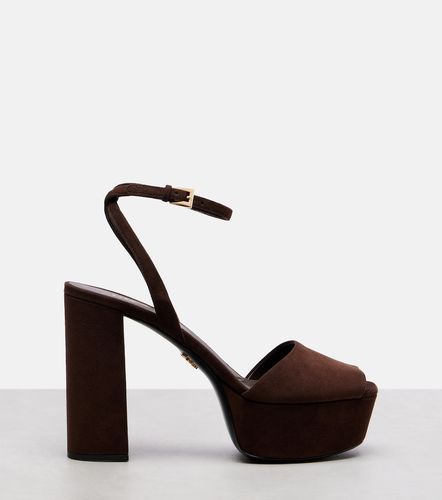 Sandali con plateau 115 in suede - Prada - Modalova
