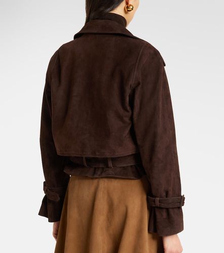 Hatti cropped suede jacket - Nour Hammour - Modalova