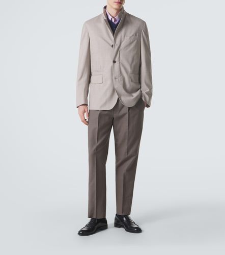 Pantalones rectos de algodón y lino - Zegna - Modalova