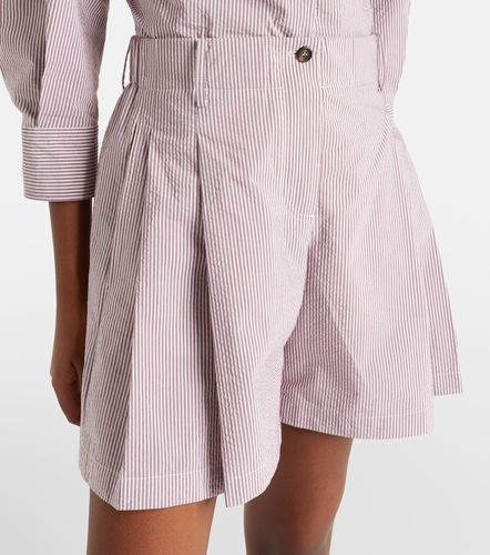 Bermudas en mezcla de algodón a rayas - Brunello Cucinelli - Modalova