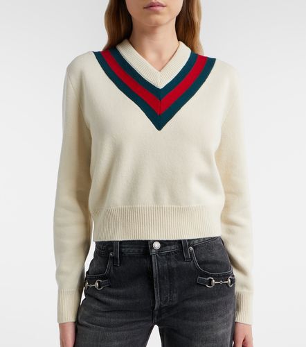 Gucci Pullover Web Stripe in lana - Gucci - Modalova