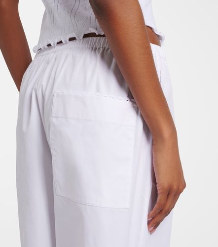Embroidered cotton poplin wide-leg pants - Rohe - Modalova