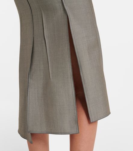 Draped wool and mohair midi skirt - Victoria Beckham - Modalova