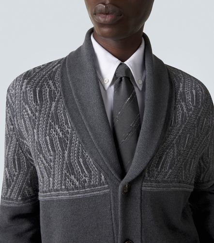 Striped silk and cotton tie - Brunello Cucinelli - Modalova
